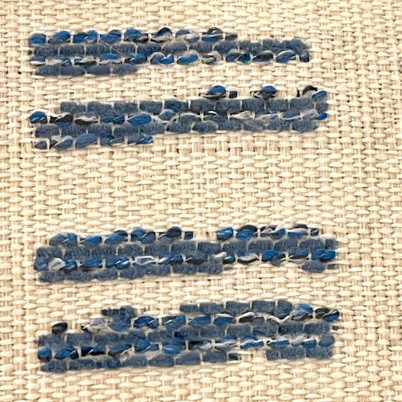 Canaan Blue/Cream Textured Pillow - Picture 5 of 9